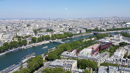 Image showing Aerial view from Eiffel Tower on Paris