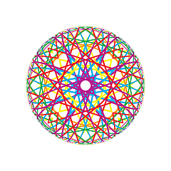 Image showing Abstract sphere from colorful lines 
