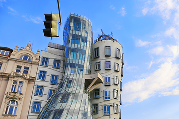 Image showing Dancing House (Ginger and Fred). Modern Architecture in Prague.