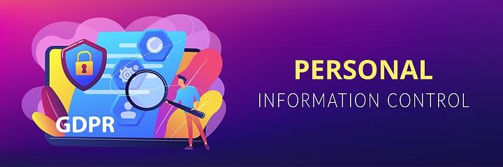 Image showing General data protection regulation concept banner header.