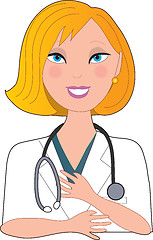 Image showing Nurse Blond Smiling