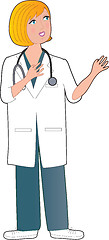 Image showing Nurse Blonde Standing