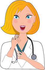 Image showing Nurse Blond Surprised