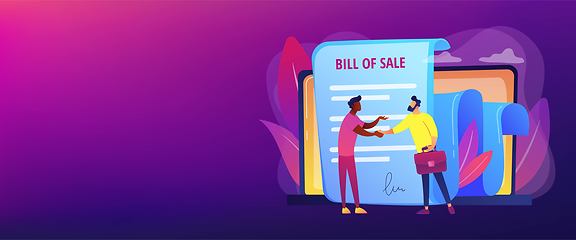 Image showing Bill of sale concept banner header