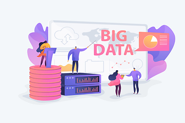 Image showing Big data conference vector illustration.