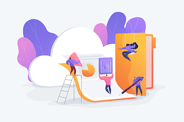 Image showing Cloud collaboration vector illustration.