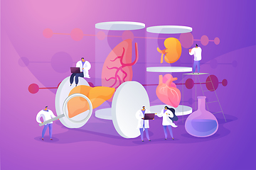 Image showing Lab-Grown Organs concept vector illustration