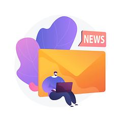 Image showing Newsletter subscription vector concept metaphor