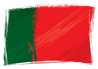 Image showing Grunge painted Portugal flag