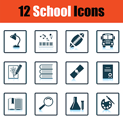 Image showing School icon set
