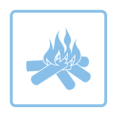 Image showing Camping fire  icon