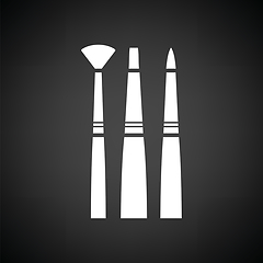 Image showing Paint brushes set icon