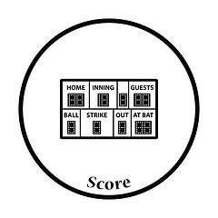 Image showing Baseball scoreboard icon