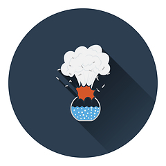 Image showing Icon explosion of chemistry flask