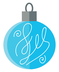 Image showing Blue Christmas ornament vector illustartion 