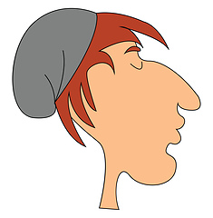 Image showing A man in grey hat vector or color illustration