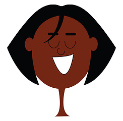 Image showing A Happy African American vector or color illustration