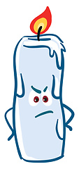 Image showing An angry candle vector or color illustration