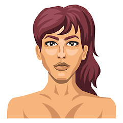 Image showing Sexy brunette illustration vector on white background
