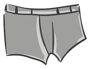 Image showing A grey underpants short vector or color illustration