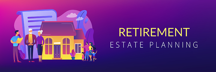 Image showing Retirement estate planning concept banner header.