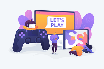 Image showing Cross-platform play vector illustration.