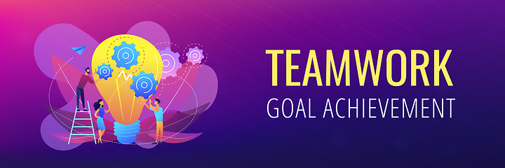 Image showing Teamwork concept banner header.