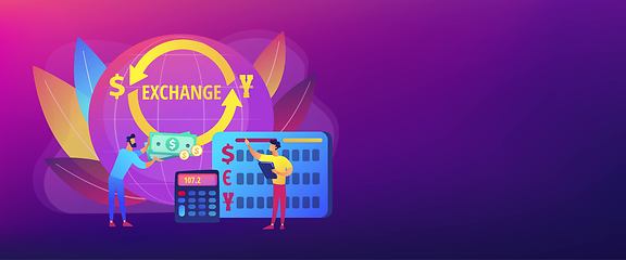 Image showing Currency exchange concept banner header