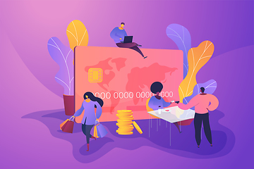 Image showing Credit card vector creative concept illustration.