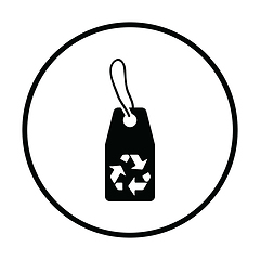 Image showing Tag with recycle sign icon