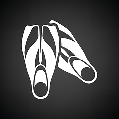 Image showing Icon of swimming flippers 