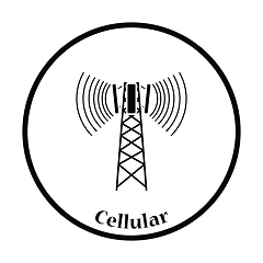 Image showing Cellular broadcasting antenna icon