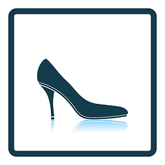 Image showing Middle heel shoe icon