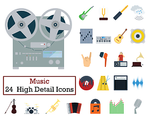 Image showing Set of 24 Music Icons