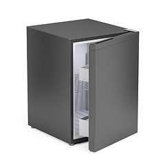 Image showing Small black refrigerator