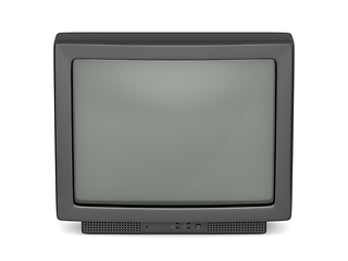 Image showing Front view of CRT TV