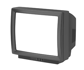 Image showing Old TV with empty screen