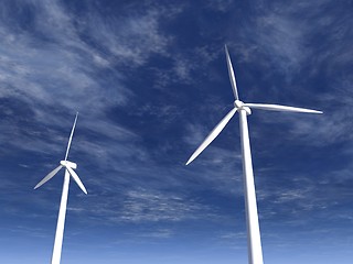 Image showing wind turbines