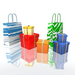 Image showing shopping bags and gifts