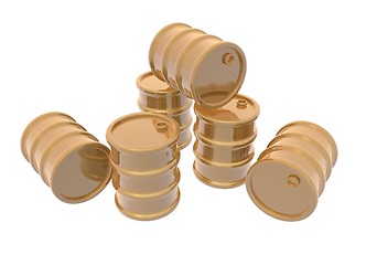 Image showing golden barrels