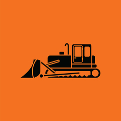 Image showing Icon of Construction bulldozer