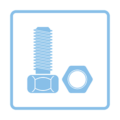 Image showing Icon of bolt and nut