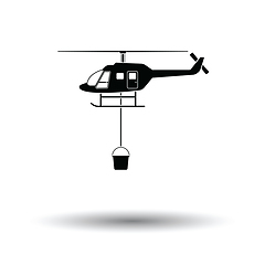 Image showing Fire service helicopter icon