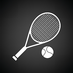 Image showing Tennis rocket and ball icon