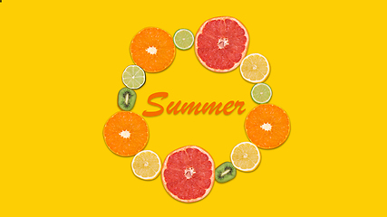 Image showing Bright spring, summer illustration in beautiful colors, modern design