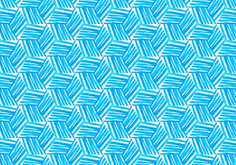 Image showing Abstract bright blue repeating pattern