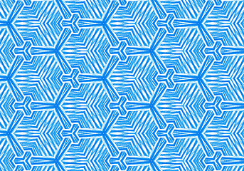 Image showing Abstract bright blue repeating pattern