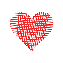 Image showing Abstract bright red vector heart