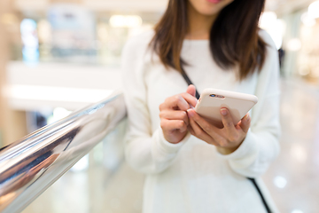 Image showing Woman use of mobile phone