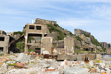 Image showing Abandoned Hashima Island in Nagasaki city of Japan